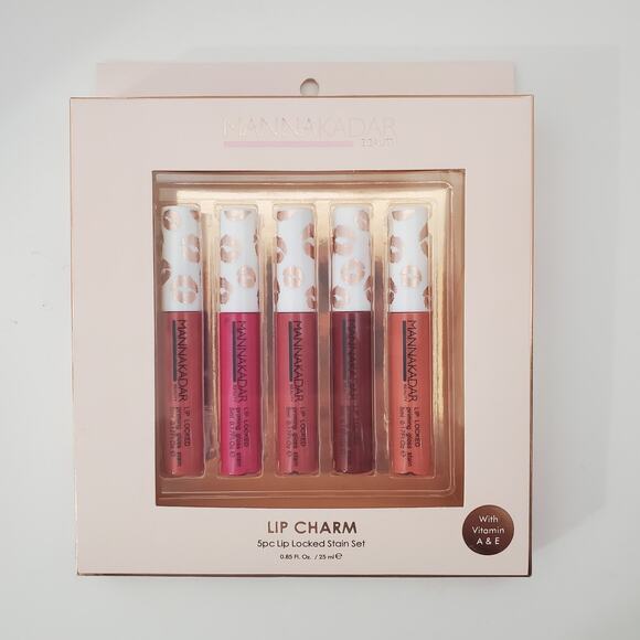 Manna Kadar Lip Charm 5pc Lip Locked Stain Set 0.17 fl oz each - Picture 1 of 8